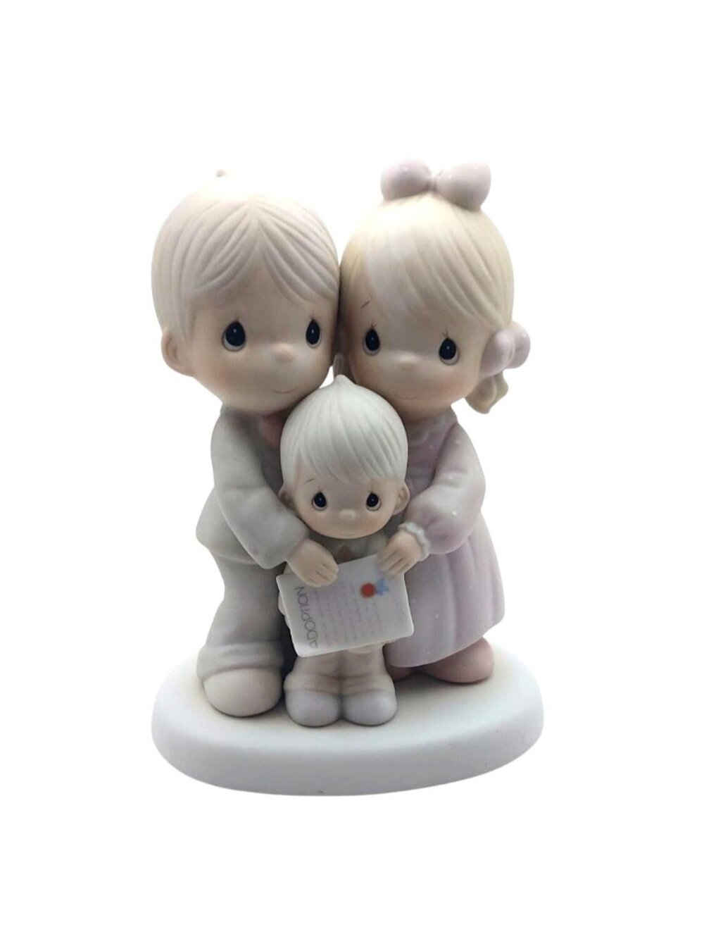 Precious Moments God Bless The Day We Found You Adoption Boy Porcelain Figurine